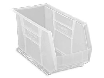 Plastic Stackable Bins - 18 x 8 x 9", Clear S-14454C