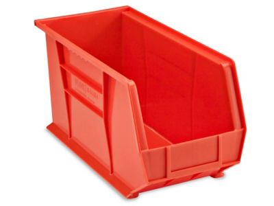 Plastic Stackable Bins - 18 x 8 x 9", Red S-14454R