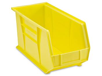 Plastic Stackable Bins - 18 x 8 x 9", Yellow S-14454Y