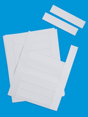 Porte-étiquettes avec cartes pour rayonnage en fil de métal standard – 6 po  S-14462 - Uline