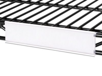 Porte-étiquettes avec cartes pour rayonnage en fil de métal standard – 6 po