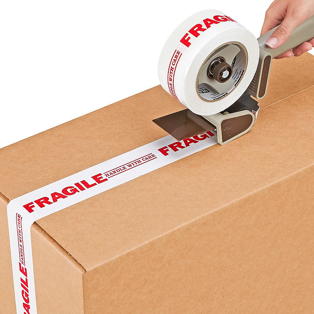 330' Fragile Marking Tape Handle w/ Care Packing 2 Mil 144 Rolls 2" x 110 Yds 