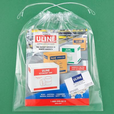 15 x 18 4 Mil Drawstring Bags S-11060 - Uline