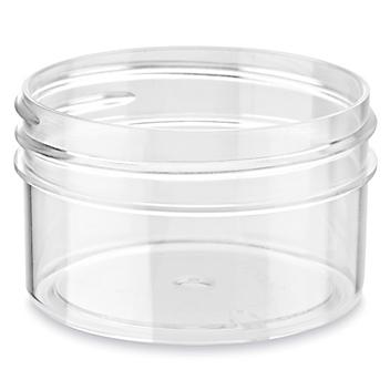 Clear Round Wide-Mouth Plastic Jars Bulk Pack - 1 oz, Jars Only S-14487B-JAR