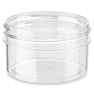 Clear Round Wide-Mouth Plastic Jars Bulk Pack - 1 oz, Jars Only