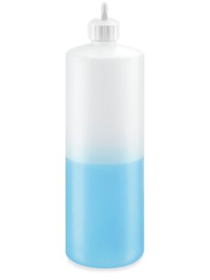 Natural Cylinder Bottles - 32 oz, Flip Top Cap