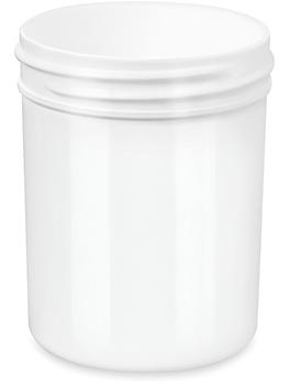 White Round Wide-Mouth Plastic Jars Bulk Pack - 4 oz, Jars Only S-14506B-JAR