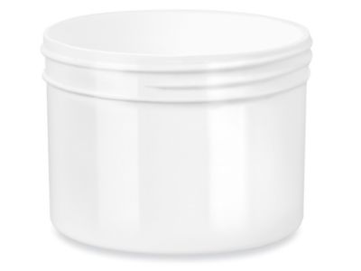 White Round Wide-Mouth Plastic Jars Bulk Pack - 8 oz, Jars Only S-14508B-JAR