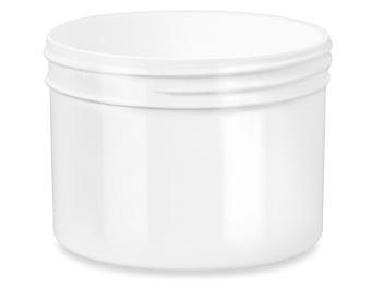 White Round Wide-Mouth Plastic Jars Bulk Pack - 8 oz, Jars Only S-14508B-JAR