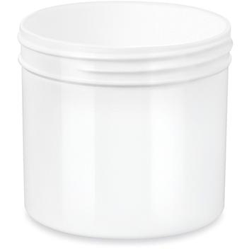 White Round Wide-Mouth Plastic Jars Bulk Pack - 12 oz, Jars Only S-14509B-JAR
