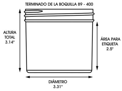 Botes de Plástico Redondos Transparentes de Boca Ancha - 3 oz, Tapa Blanca,  89 ml S-17034 - Uline