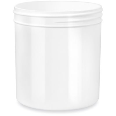 Round Wide-Mouth Plastic Jar - 16 oz (1 lb.)-S-18071
