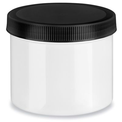 Wide-Mouth Glass Jars - 32 oz, Plastic Cap S-12757P - Uline