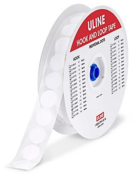 Tape Dots - Hook, White, 1 3/8" S-14549