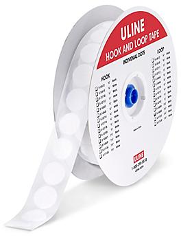 Tape Dots - Loop, White, 1 3/8" S-14550
