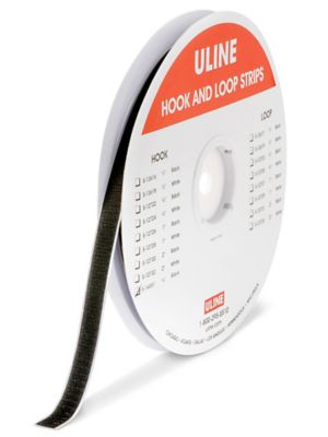Tape Strips - Hook, Black, 5/8 x 75' - ULINE Canada - S-14551