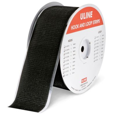 Tape Strips - Hook, Black, 4 x 75' - ULINE Canada - S-14555