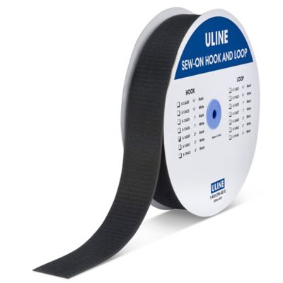 Uline Hook and Loop Combo Strips Pack - 1 x 15', Black S-15759 - Uline