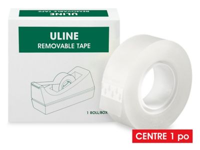 Uline Removable Clear Tape - 3/4" x 36 yds, Clear S-14580