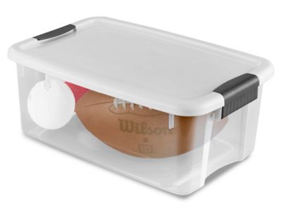 12.5 x 7 x 6 Clear Plastic Storage Bins with Lids