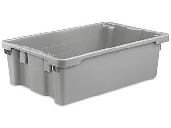 Stack and Nest Container - 16 x 11 x 5", Gray S-14602GR