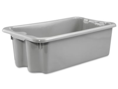 Stack and Nest Container - 18 x 11 x 7", Gray S-14603GR