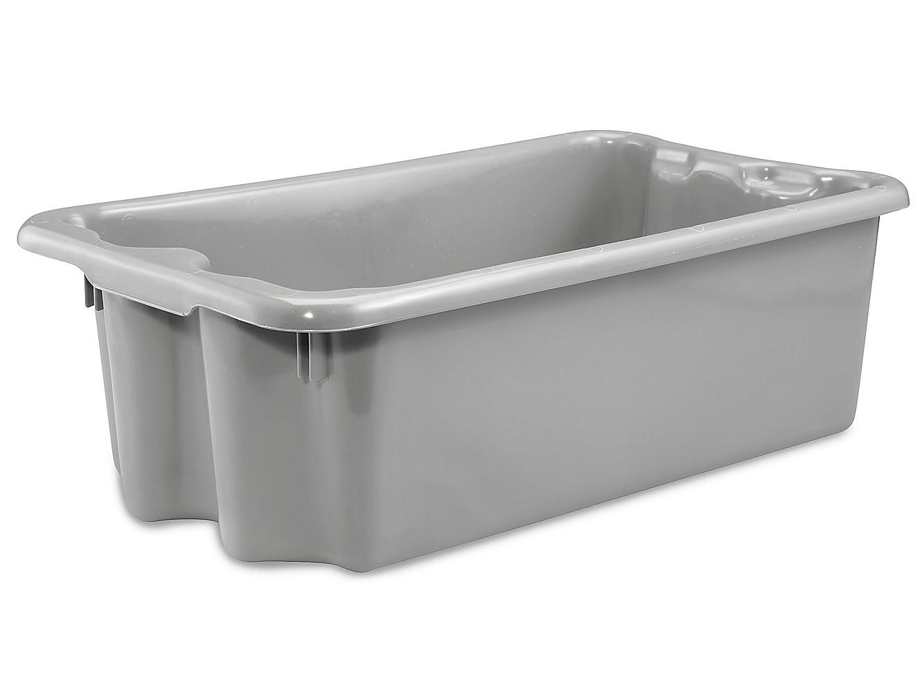 Nest and Stack Container,18 in L,Gray SNT185GY 