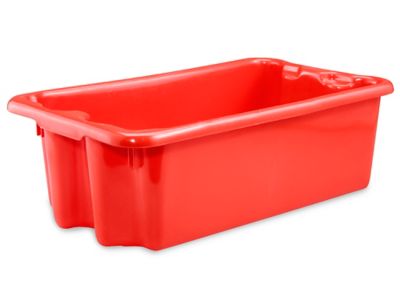 Heavy-Duty Stack and Nest Containers - 24 x 15 x 8, Red S-19473R - Uline