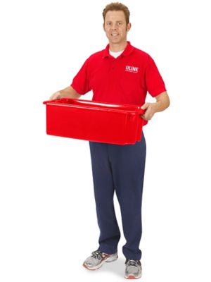 Heavy-Duty Stack and Nest Containers - 24 x 15 x 8, Red S-19473R - Uline