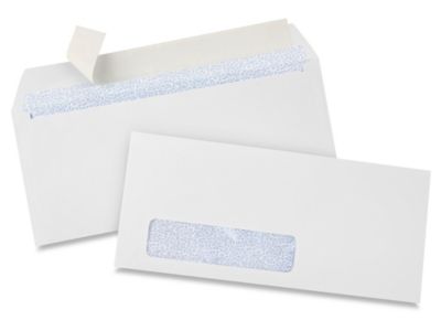 #10 Self-Seal White Business Envelopes with Left Window - 4 1/8 x 9 1/2" S-14622