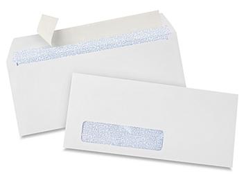 #10 Self-Seal White Business Envelopes with Left Window - 4 1/8 x 9 1/2" S-14622