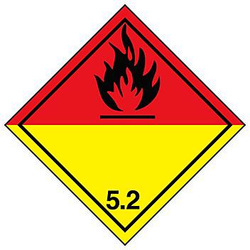 International Labels - Organic Peroxides, 4 x 4", Revised S-14646