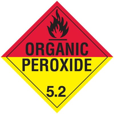 D.O.T. Placard - "Organic Peroxide", Adhesive Vinyl, Revised S-14647V