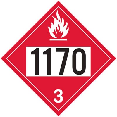  4-Digit D.O.T. Placard - UN 1170 Ethyl Alcohol