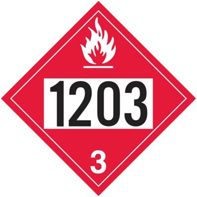  4-Digit D.O.T. Placard - UN 1203 Gasoline