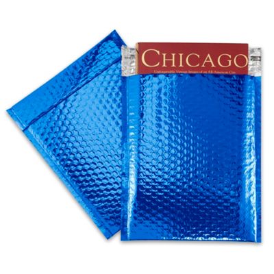 Glamour Bubble Mailers 9 x 11 1/2", Blue S14660BLU Uline
