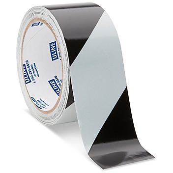 Reflective Tape - 2" x 10 yds, Black/White S-14686