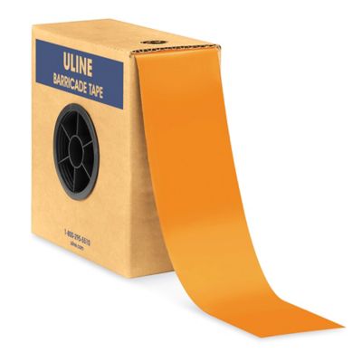 Blank Barricade Tape - 3" x 1,000', Orange S-14696
