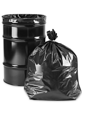 Contractor's Bags - 44-55 Gallon, 3 Mil, Black S-12949BL - Uline