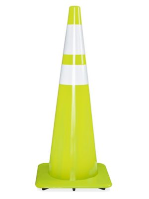 Reflective Traffic Cones - 36", Lime S-14710LIME
