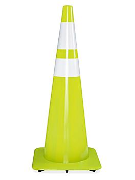 Reflective Traffic Cones - 36", Lime S-14710LIME