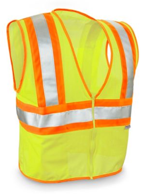 Class 2 Deluxe Hi-Vis Safety Vest - Lime, 2XL/3XL