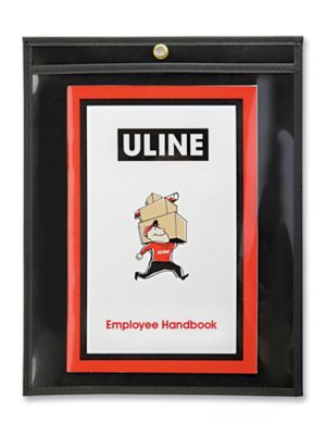 Solid Back Job Ticket Holders - 9 x 12", Black S-14735BL