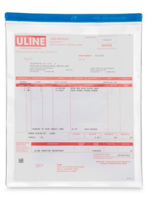  Color Coded Vinyl Envelopes - 9 x 12"