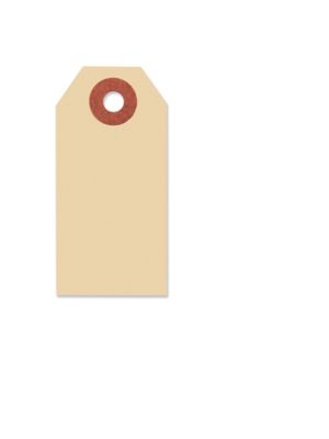  Manila Shipping Tags - #1, 2 3/4 x 1 3/8"