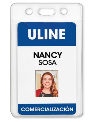 Gafetes - 2 x 3", Vertical, Pre-Punched S-14783