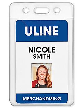 Name Badge Holders - 2 x 3", Tall, Pre-Punched S-14783