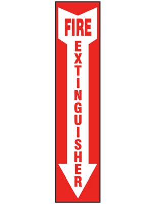  "Fire Extinguisher" Arrow Down Sign