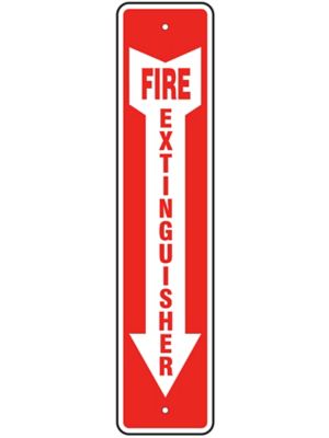 "Fire Extinguisher" Arrow Down Sign - Aluminum S-14801A