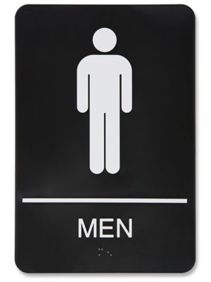  Plastic Restroom Sign - "Men"